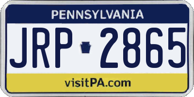 PA license plate JRP2865