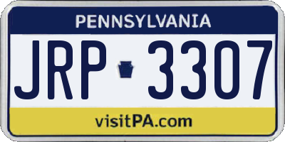 PA license plate JRP3307
