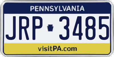 PA license plate JRP3485