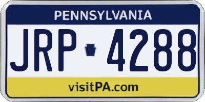 PA license plate JRP4288