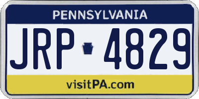 PA license plate JRP4829