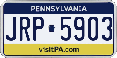 PA license plate JRP5903