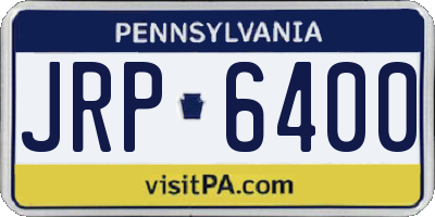 PA license plate JRP6400