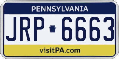 PA license plate JRP6663