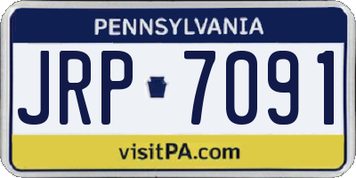 PA license plate JRP7091