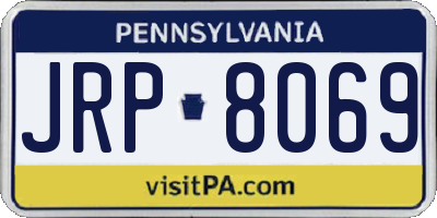 PA license plate JRP8069