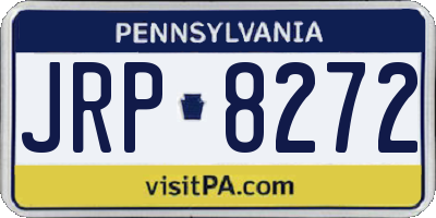 PA license plate JRP8272