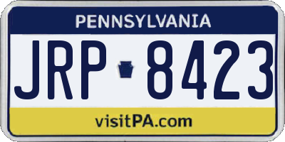 PA license plate JRP8423