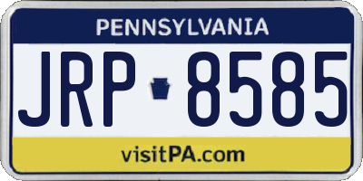 PA license plate JRP8585