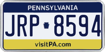 PA license plate JRP8594