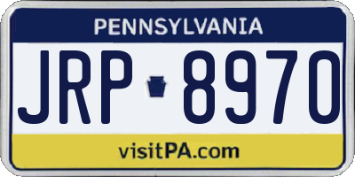 PA license plate JRP8970