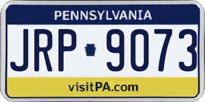 PA license plate JRP9073
