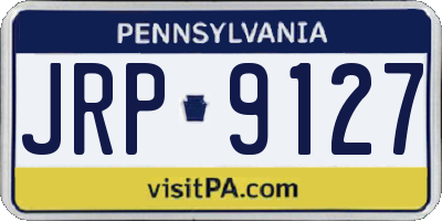 PA license plate JRP9127