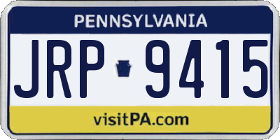 PA license plate JRP9415