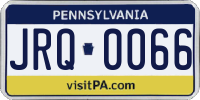 PA license plate JRQ0066
