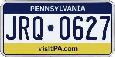 PA license plate JRQ0627