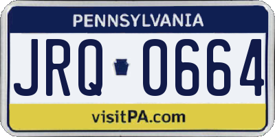 PA license plate JRQ0664