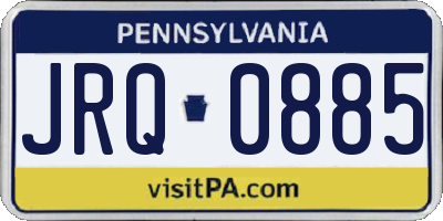 PA license plate JRQ0885