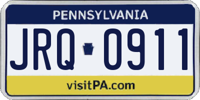 PA license plate JRQ0911