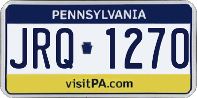 PA license plate JRQ1270