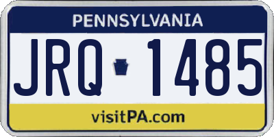 PA license plate JRQ1485