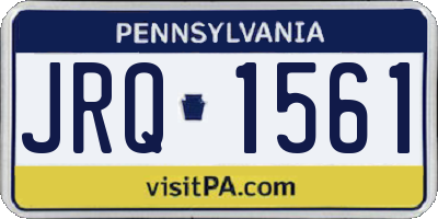 PA license plate JRQ1561