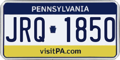 PA license plate JRQ1850