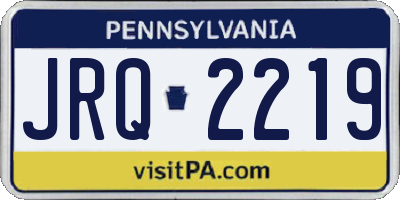 PA license plate JRQ2219