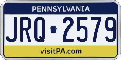 PA license plate JRQ2579