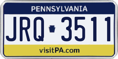PA license plate JRQ3511