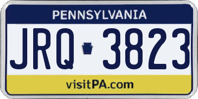 PA license plate JRQ3823