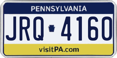 PA license plate JRQ4160