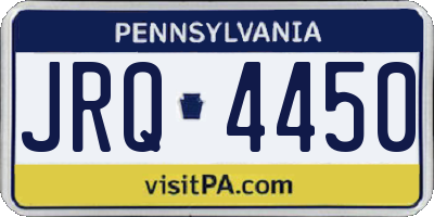 PA license plate JRQ4450