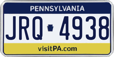 PA license plate JRQ4938