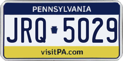 PA license plate JRQ5029