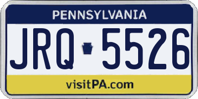 PA license plate JRQ5526