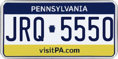 PA license plate JRQ5550