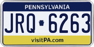 PA license plate JRQ6263