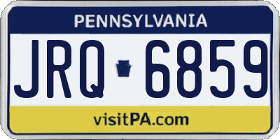 PA license plate JRQ6859