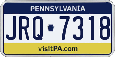 PA license plate JRQ7318