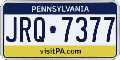 PA license plate JRQ7377