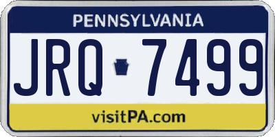 PA license plate JRQ7499