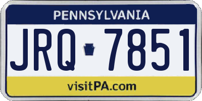 PA license plate JRQ7851
