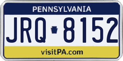 PA license plate JRQ8152