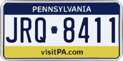PA license plate JRQ8411