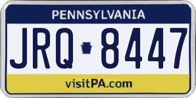 PA license plate JRQ8447