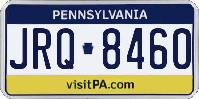 PA license plate JRQ8460