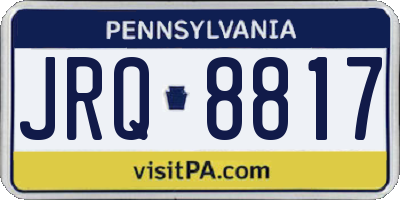 PA license plate JRQ8817