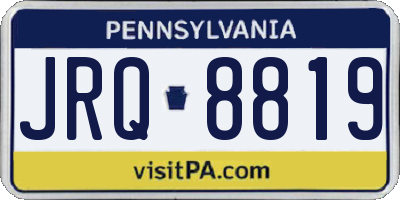 PA license plate JRQ8819