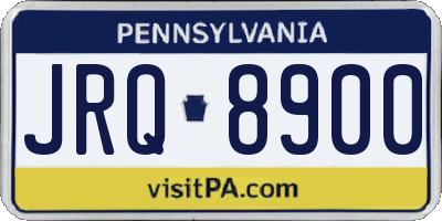PA license plate JRQ8900